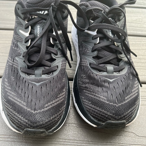 Preowned Hoka Gaviota 4 Black/white running shoes size 7.5 Wide Women’s - Picture 3 of 8